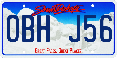 SD license plate 0BHJ56