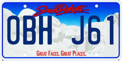 SD license plate 0BHJ61