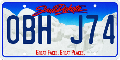 SD license plate 0BHJ74