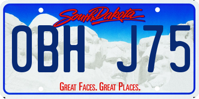 SD license plate 0BHJ75