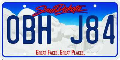 SD license plate 0BHJ84
