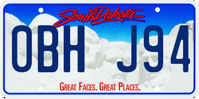 SD license plate 0BHJ94