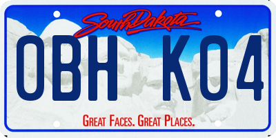 SD license plate 0BHK04