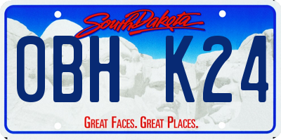 SD license plate 0BHK24