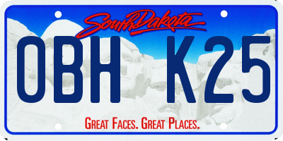 SD license plate 0BHK25
