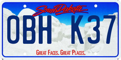 SD license plate 0BHK37