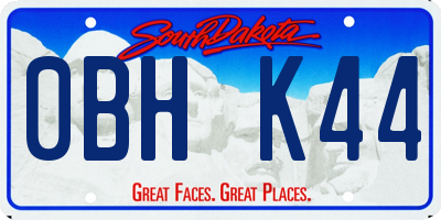 SD license plate 0BHK44