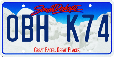 SD license plate 0BHK74