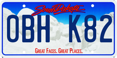 SD license plate 0BHK82