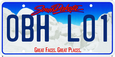 SD license plate 0BHL01