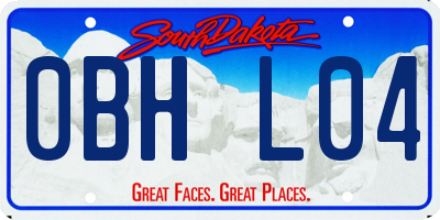 SD license plate 0BHL04