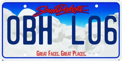SD license plate 0BHL06