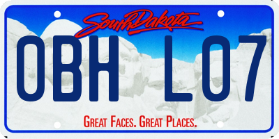 SD license plate 0BHL07