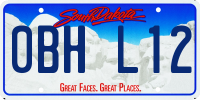 SD license plate 0BHL12