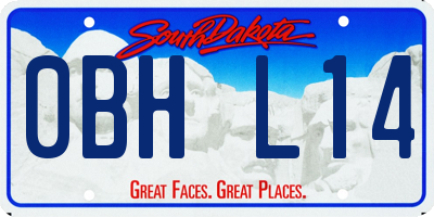 SD license plate 0BHL14