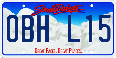 SD license plate 0BHL15