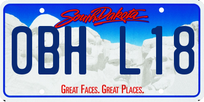 SD license plate 0BHL18