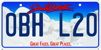 SD license plate 0BHL20