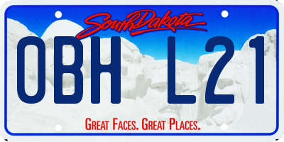 SD license plate 0BHL21