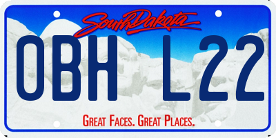 SD license plate 0BHL22