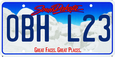 SD license plate 0BHL23