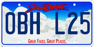 SD license plate 0BHL25