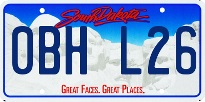 SD license plate 0BHL26