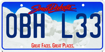 SD license plate 0BHL33