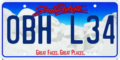 SD license plate 0BHL34