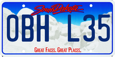 SD license plate 0BHL35