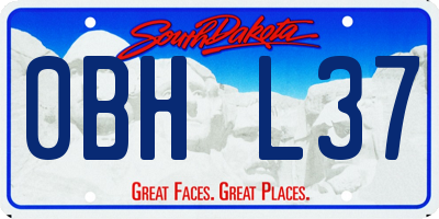 SD license plate 0BHL37
