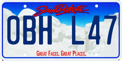SD license plate 0BHL47