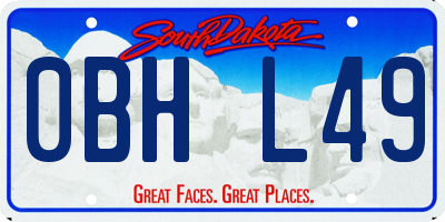 SD license plate 0BHL49