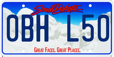 SD license plate 0BHL50