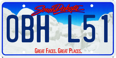 SD license plate 0BHL51