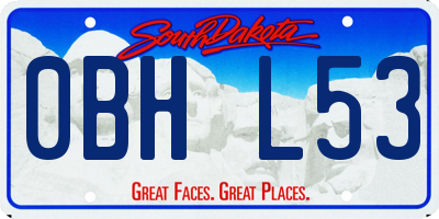 SD license plate 0BHL53