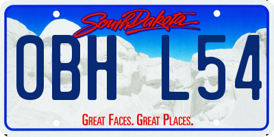 SD license plate 0BHL54