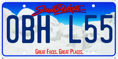 SD license plate 0BHL55
