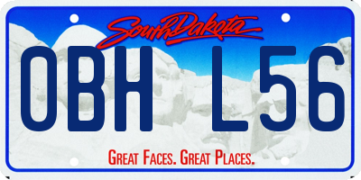 SD license plate 0BHL56
