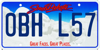 SD license plate 0BHL57