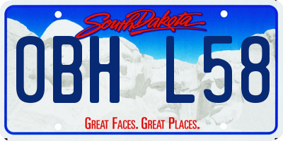 SD license plate 0BHL58
