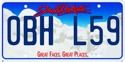 SD license plate 0BHL59