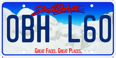 SD license plate 0BHL60