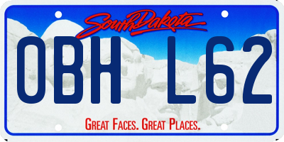 SD license plate 0BHL62