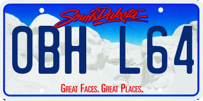 SD license plate 0BHL64