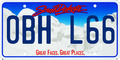 SD license plate 0BHL66