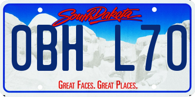 SD license plate 0BHL70