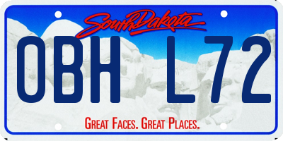 SD license plate 0BHL72