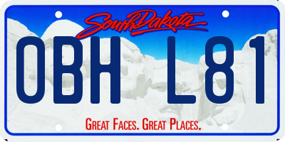 SD license plate 0BHL81