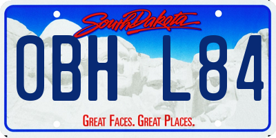 SD license plate 0BHL84